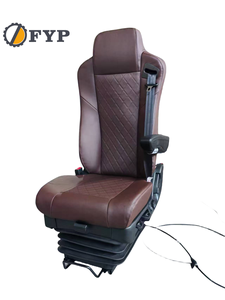 مقعد سائق شاحنة هوائي مُعدَّل بنظام تعليق هوائي ووسادة هوائية من الجلد عالي الجودة من مورد مصنع صيني - Product Image 3