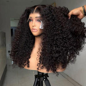 วิกผมหยิกธรรมชาติพม่าแบบไม่ต้องใช้กาว HD Full Lace Front วิกผมบราซิลทรงบ๊อบสั้น เกรด 12A วิกผมเวียดนาม - Product Image 2