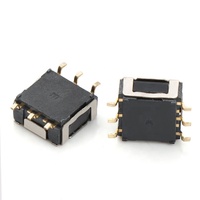 Interruptor Rotatorio Mini SMT de 6 Pines, Selector de Código de 4 Posiciones, Plateado, SPST, Certificado RoHS, 0.5A 50V