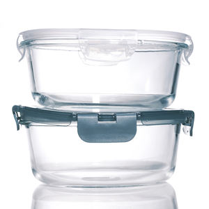 Boîte à bento en verre sans Bpa en stock pour étudiants meilleurs récipients de stockage d'aliments en verre avec manchon en silicone - Product Image 2