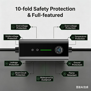 <span class=keywords><strong>Cargador</strong></span> Portátil para <span class=keywords><strong>Coche</strong></span> Eléctrico de China, GBT 6A 11Kw con Aplicación Tuya Wifi - Product Image 5