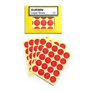Lot de 120 étiquettes en papier gaufré rouge de 19 mm, sceaux juridiques ronds, autocollants décoratifs pour l'emballage de certificats - Product Image 2