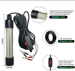 Evertine <span class=keywords><strong>ETOP</strong></span> IP68 Lampe de pêche sous-marine en polycarbonate vert bleu super lumineuse LED 13W 12-36V AC/DC Garantie 2 ans Nuit - Product Image 2