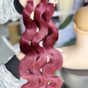 Venta caliente Borgoña Camboyano Virgen Extensiones de cabello Onda del cuerpo Bodywave Cutícula alineada Paquete Tejido Paquetes de cabello virgen - Product Image 1