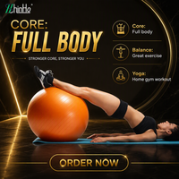 Ballon de yoga et de Pilates Shinho Factory Eco Friend anti-éclatement en PVC 65 cm 75 cm pour la salle de sport à domicile, l'exercice d'équilibre et l'entraînement physique