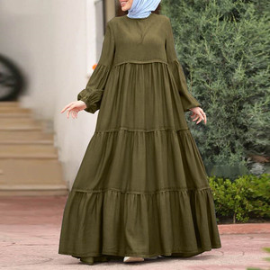 Vente chaude femmes Maxi robe à manches longues traditionnel musulman <span class=keywords><strong>Abaya</strong></span> pour la fête Dubaï été Style pour l'automne et le printemps - Product Image 2
