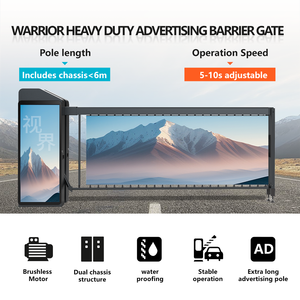 Xe thương mại kiểm soát truy cập 6M cổng rào cản nhiệm vụ nặng nề 200W LED ánh sáng tự động turnstiles thép hợp kim IP54 bảo vệ - Product Image 5