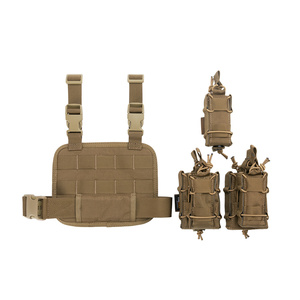 Plataforma táctica de nailon 500D duradero para pierna, para cargadores de 9mm, 7.62/5.56mm, tipo Drop Leg, con bolsa para cargadores y funda para cargadores. - Product Image 6