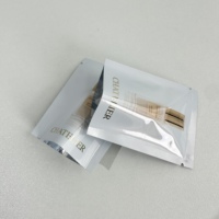 Bolsita de muestra para el cuidado de la piel, bolsita de champú, 5ml, 10ml, papel de aluminio, bolsita líquida pequeña, paquetes de muestra de crema con sello de tres lados cosméticos