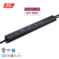 Driver LED ultra-mince Triac 0-10V 5 en 1 à gradation, alimentation LED 96W, transformateur d'éclairage pour bande LED et lampadaire