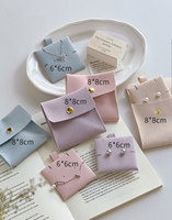 Pochette à bijoux en microfibre, pochette à bijoux avec bouton pression, pochette cadeau personnalisée pour bijoux, pochette en microfibre pour bague, collier, bracelet