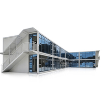 Maison modulaire de luxe en conteneur de 40 pieds à 2 étages, extensible, détachable, assemblage rapide, résistante aux tempêtes, pour le reconstruction après les catastrophes