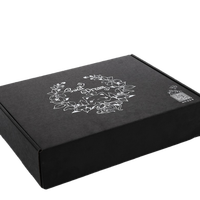 Boîte en papier noir personnalisée, motif floral de chat imprimé, écologique, recyclable, emballage d'expédition pour cadeaux