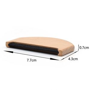 Custom Logo Manual Multifunction Promotional <b>Pet</b> Hair Lint Remover Roller <b>Brush</b> Eco-Friendly Wooden Wool Sweater Comb Mini - Product Image 2