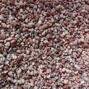 Wholesale purple pink pebble crushed stone garden tumbled pebble For Outdoor Landscaping Garden Pebbles