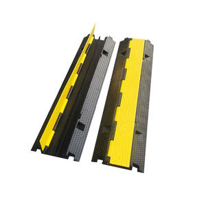 Rampa de Cable de 2 canales, Protector de Cable de goma de PVC, golpes de velocidad de alta resistencia, Protector de Cable de manguera, rampas para Cable/manguera/tubería - Product Image 3