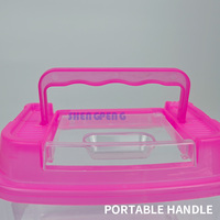 Petit bac en plastique carré Shengpeng pour aquarium de poissons combattants avec couvercle