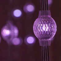 3D DMX Pixel LED Tube IP67 Ananas Motif RGB Ball String Light avec émission jaune Adressable 360 ° DJ Lights pour le paysage
