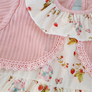 Nuevo Estilo Otoño 2025, Vestido <span class=keywords><strong>de</strong></span> Princesa Estilo Occidental para Bebés y Niñas, Tela <span class=keywords><strong>de</strong></span> Mezcla <span class=keywords><strong>de</strong></span> Algodón, Ropa Infantil - Product Image 4