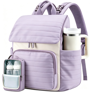<span class=keywords><strong>Sac</strong></span> à dos à <span class=keywords><strong>langer</strong></span> grande capacité avec poche pour biberon, résistant à l'eau, en polyester, tendance, fermeture éclair, garantie à vie, pour maman, papa, fille - Product Image 1