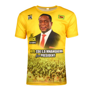 Election and Promotion Polyester t <strong>Shirt</strong> Short <strong>Men</strong> With Full Color Sublimation Print <strong>African</strong> <strong>Men</strong> <strong>Shirt</strong> - Product Image 1