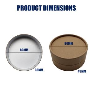 Lot de 50 boîtes rondes en papier pour cosmétiques et aliments, avec film en aluminium à l'intérieur, tube en carton avec couvercle - Product Image 5