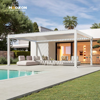 Pergola bioclimatique motorisée en aluminium, abri de voiture extérieur, imperméable et résistant à la pluie, directement de l'usine