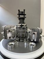 Moteur à essence CHHK 550CC bicylindre deux temps en aluminium pour accessoires de modèles d'avions RC