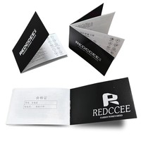 Feuillet plié personnalisable en papier d'art de haute qualité, impression numérique CMYK avec pelliculage, couleur exquise