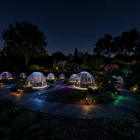 Tente à bulles transparente de 4,5 m 360° °   Dôme en verre pour l'observation des étoiles en plein air, idéal pour le glamping, les hôtels, les restaurants et le camping