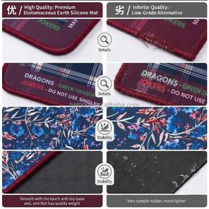 Tapis de table de mahjong de luxe style floral HaloOne 33x33, surface en caoutchouc imperméable et silencieuse, thème violet pour soirées de jeu et décoration intérieure - Product Image 5