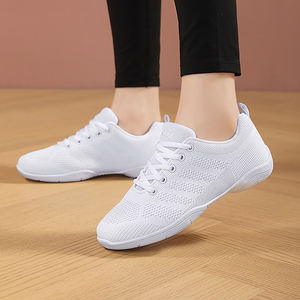 महिलाओं और बच्चों के सफेद नरम एकमात्र चीयरलीडर जूते समूह एरोबिक फिटनेस जूते प्रशिक्षण प्रतियोगिता खेल जूते - Product Image 4