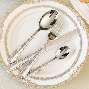 Wholesale Stainless Steel Cutlery <b>Set</b> Western Knife <b>Fork</b> <b>Spoon</b> Coffee Tea <b>Spoon</b> Metal Flatware <b>Set</b> for Wedding Restaurant Hotel - Product Image 1