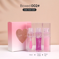Kit d'huile de soin des lèvres Mignon Rose avec logo personnalisé Huile pour les lèvres transparente aux fruits et légumes