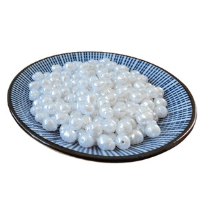 Perla plana de forma Barroca de <span class=keywords><strong>8mm</strong></span> artesanal de Corea del Sur, Perla de imitación de forma irregular para joyería, accesorio de perlas sueltas - Product Image 5