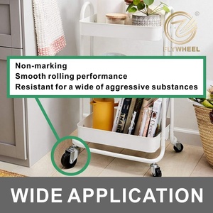 Schwungrad-Nachlauf 1,5/2/2,5/3/4 Zoll langlebiges, glattes Roll leistung, leichtes Vollhartgummi-Einzel rad - Product Image 6