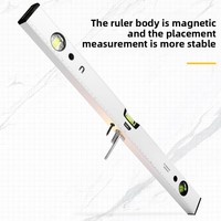 Instrument de mesure de niveau magnétique industriel efficace, qualité industrielle, alliage d'aluminium 600 mm, précision 1 mm, mesure de niveau durable