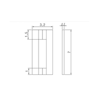 Mini Micro Tête de Lecture Magnétique 0.5mm 1 Piste Petite Tête Magnétique pour Modèles Android MSRV014 MSR015 MSR014