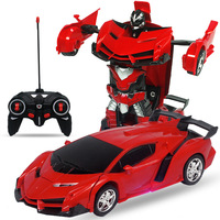 Voiture Télécommandée avec Déformation à un Bouton et Dérive à Induction, Jouet Robot Transformable, Cadeau pour Garçons et Filles