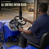 Mini tracteur agricole 4x4 disponible en 40 ch, 45 ch, 50 ch, 60 ch, 70 ch, 80 ch avec attelage 3 points et blocage de différentiel pour terrains en pente