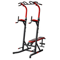 Tour de musculation multifonction avec station de traction, banc de musculation réglable et station de dips – Équipement de fitness pour l'entraînement de force