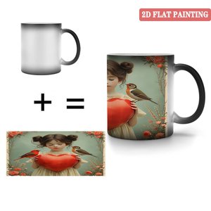 Tasse magique en céramique givrée noire de 11 oz, changeant de couleur à la chaleur, pour la surprise et la reconnaissance des collègues - Product Image 4