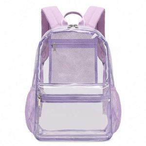 Waterproof Pvc Clear Transparent Plastic School <b>Backpack</b> Bags for Girl - Product Image 2