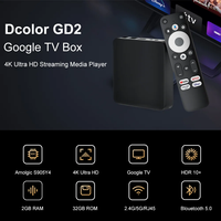 Directo de Fábrica, Dcolor GD2, Certificado por Google, TV Box 4K Android 14, 2GB 32GB, Smart Streaming Set Top Box, Licenciado por Google TV Box