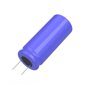 Condensateur canal fabricant CAP ALUM 1000UF 20% 50V RADIAL à travers trou 678D108M050FV3D 1000 uF - Product Image 1