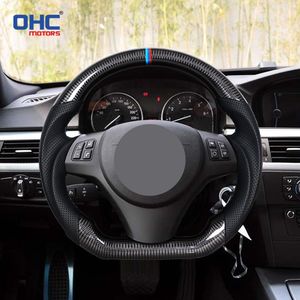 Volant en fibre de carbone véritable en stock local aux États-Unis pour <span class=keywords><strong>BMW</strong></span> E90 E92 E93 M3 328i 335i <span class=keywords><strong>135i</strong></span> manuel sans trous pour palettes de changement de vitesse OHC - Product Image 5