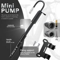 Pompe à air portable mini pour vélo, double embout, manuelle en aluminium, 80-120 PSI, légère, durable, étanche, écologique pour la route