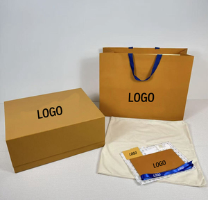 Eco Recyclable Custom Logo Tote Handbags Luxury Gift Paper Bags Dust Proof Storage Pouches Magnetic Fold Rigid <b>Packaging</b> Boxes - Product Image 5
