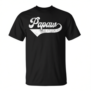 T-shirt rétro vintage Papaw à manches courtes et col rond pour cadeau de la fête des pères - Product Image 2