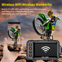 Caméra double miniature Arvov SE65 HD 1080P pour motos, nouvelle conception, grand angle, caméra embarquée avec GPS, WiFi, étanche IP67, écran LCD 3,5 pouces